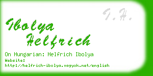 ibolya helfrich business card